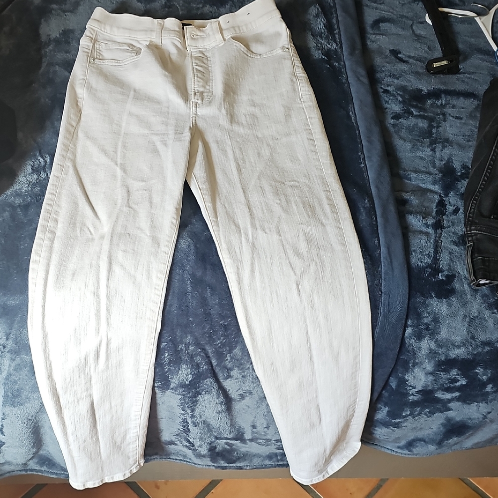 Express Women's White Boyfriend Jeans